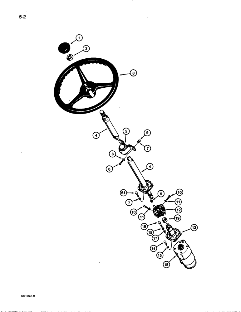 Схема запчастей Case W30 - (5-02) - STEERING CONTROL PARTS (05) - STEERING