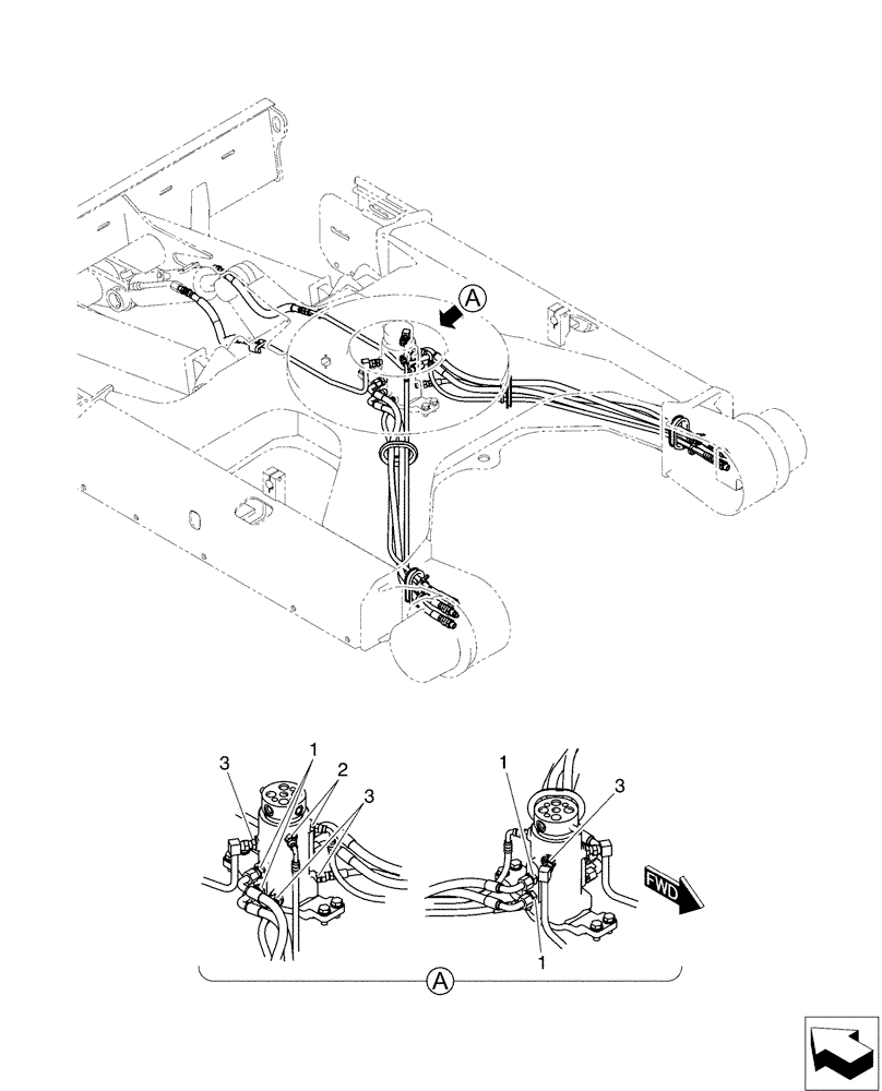 Схема запчастей Case CX50B - (02-014) - HYD LINES, SWIVEL (35) - HYDRAULIC SYSTEMS