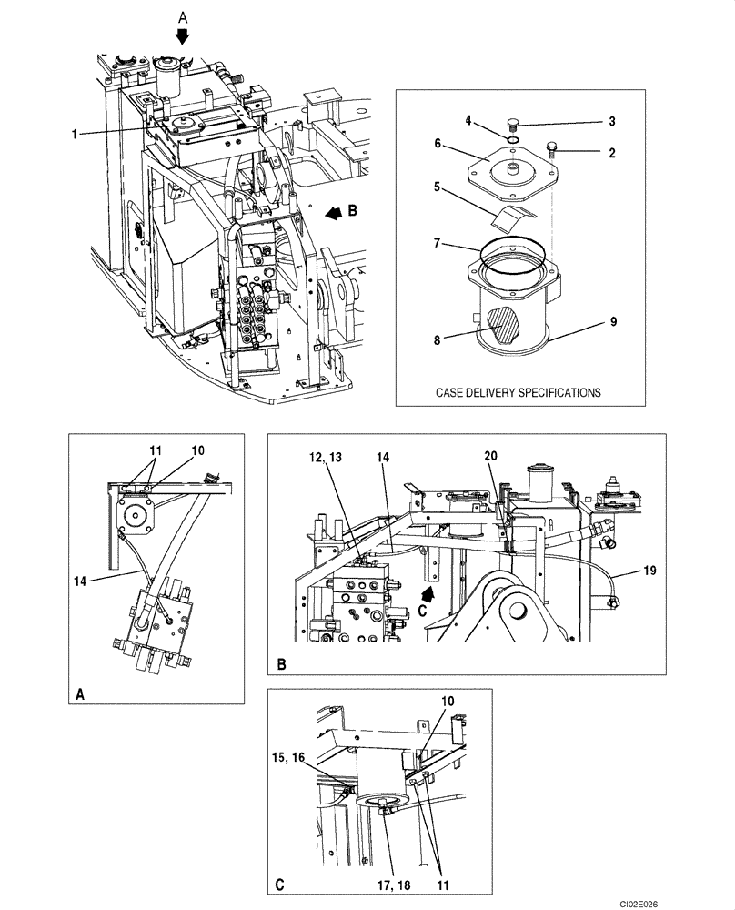 Схема запчастей Case CX135SR - (08-010) - HYDRAULICS - BYPASS FILTER (08) - HYDRAULICS