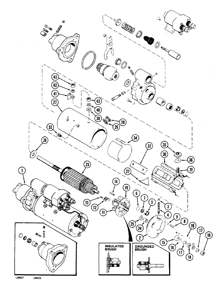 Схема запчастей Case W36 - (3-90) - R26137 STARTER (03) - FUEL SYSTEM