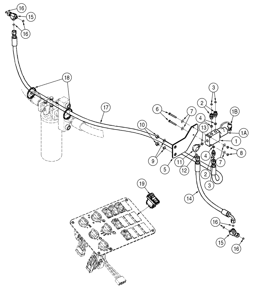 Схема запчастей Case 621D - (08-11) - HYDRAULICS - COUPLER LOCKING (08) - HYDRAULICS