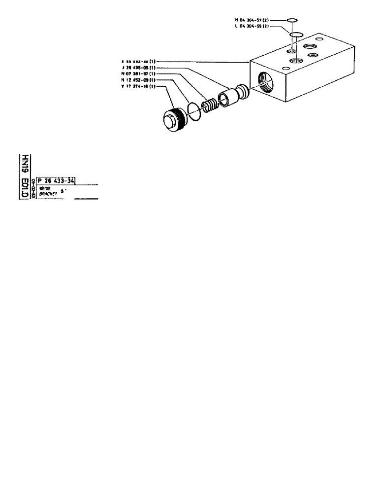 Схема запчастей Case 90BCL - (305) - BRACKET (07) - HYDRAULIC SYSTEM