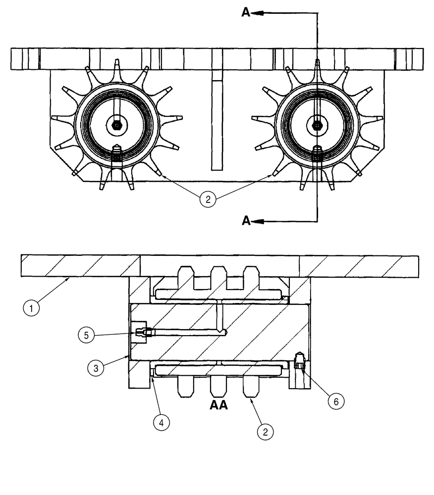 Схема запчастей Case 6030 - (09-10) - CARRIER ASSY DRILL DRIVE (09) - CHASSIS/ATTACHMENTS