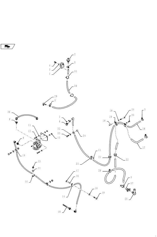 Схема запчастей Case 721F - (10.218.AI) - FUEL LINE INSTALLATION (10) - ENGINE