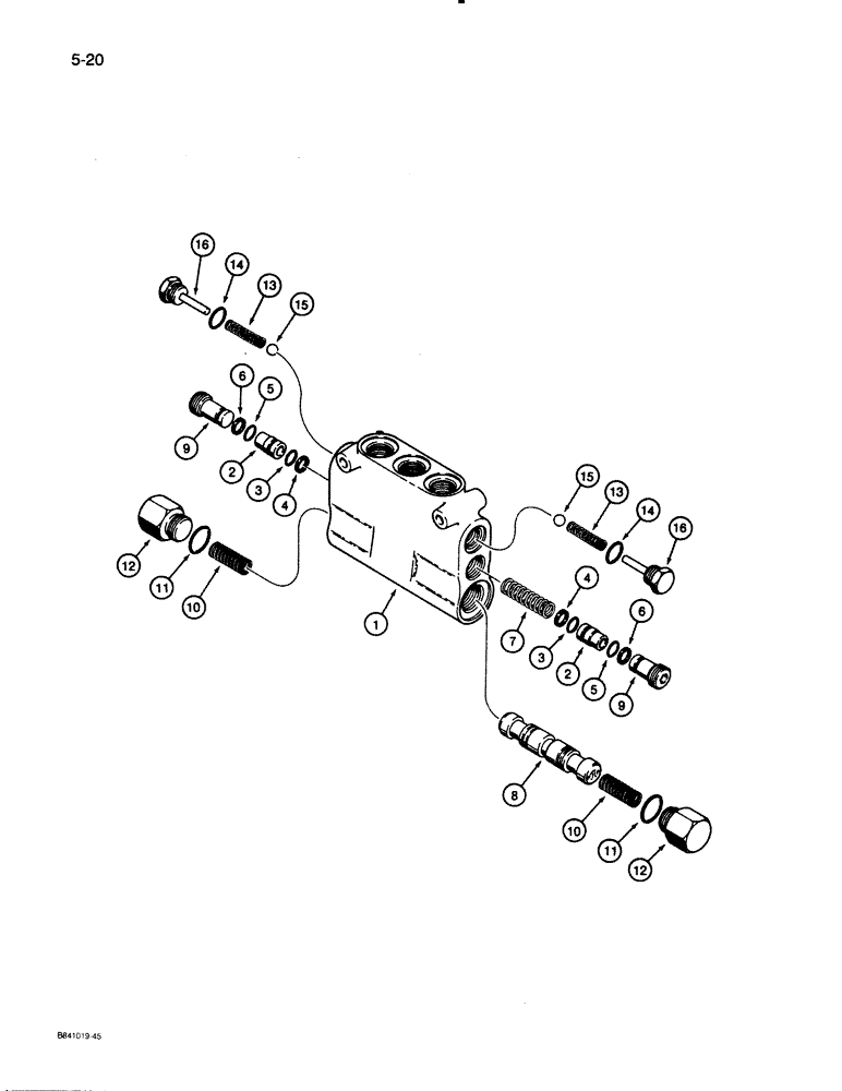 Схема запчастей Case W30 - (5-20) - CUSHION VALVE (05) - STEERING
