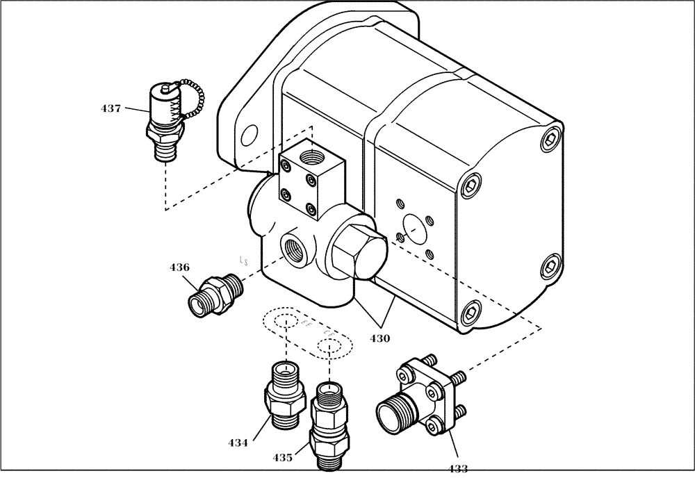 Схема запчастей Case 321D - (22.050[001]) - GEAR PUMP INSTALLATION (S/N 591052-UP) No Description