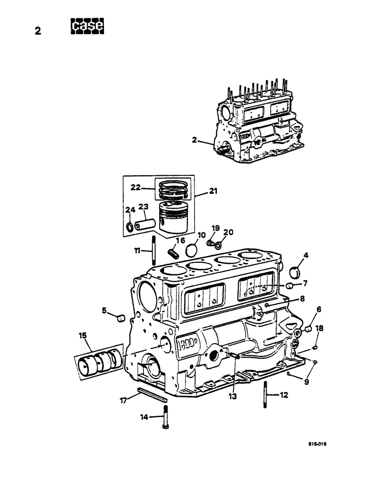 Схема запчастей Case LEYLAND - (02) - ENGINE UNIT 