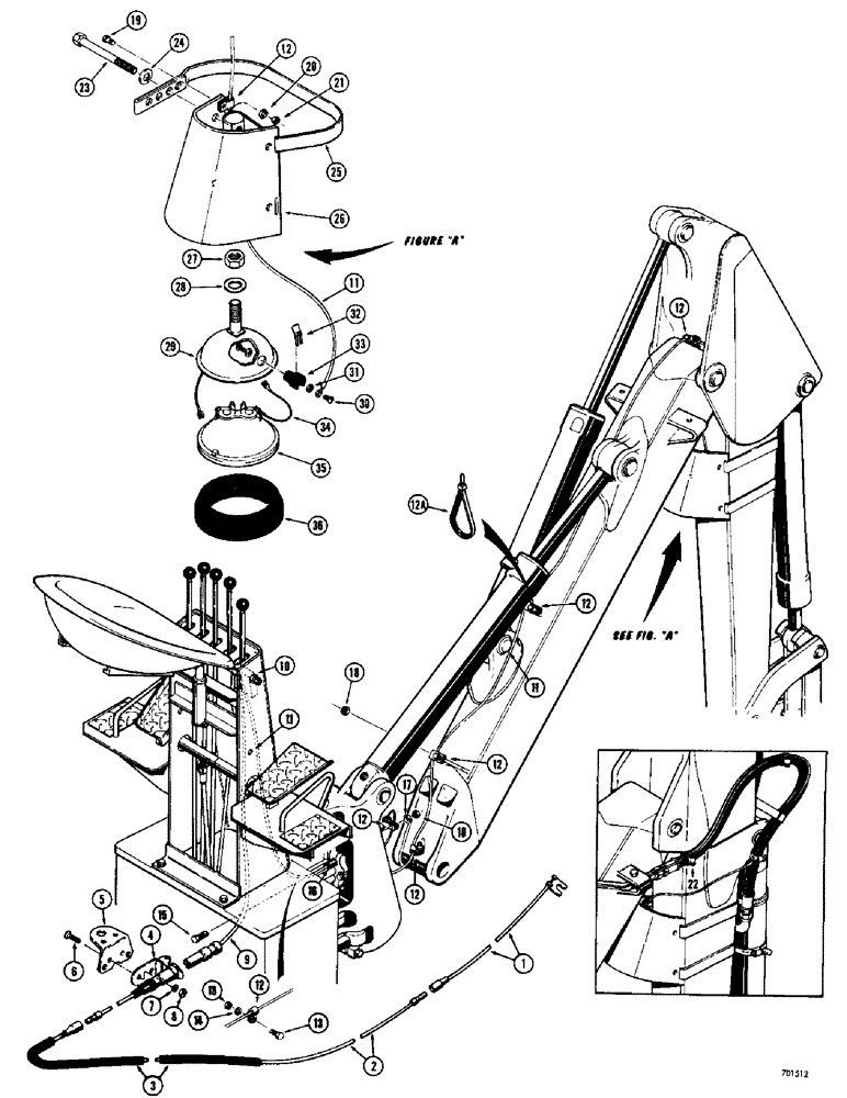 Схема запчастей Case 34 - (050) - DIPPER LIGHT 