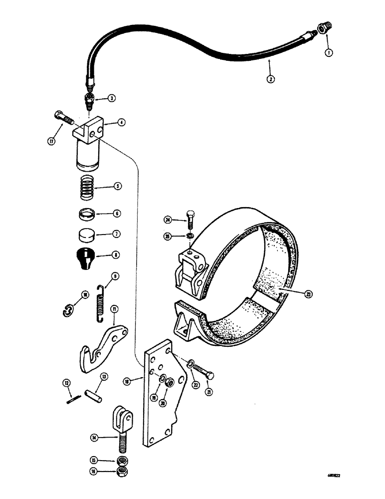 Схема запчастей Case 300 - (148) - BRAKE BANDS AND BRAKE CYLINDERS, HOLT WINCH (18) - ATTACHMENT ACCESSORIES