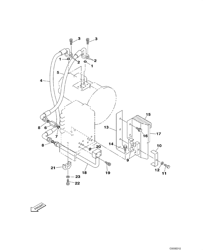 Схема запчастей Case CX130 - (08-011) - HYDRAULICS - CONTROL VALVE SUPPLY (DAC0713099 - DAC0713245) (08) - HYDRAULICS