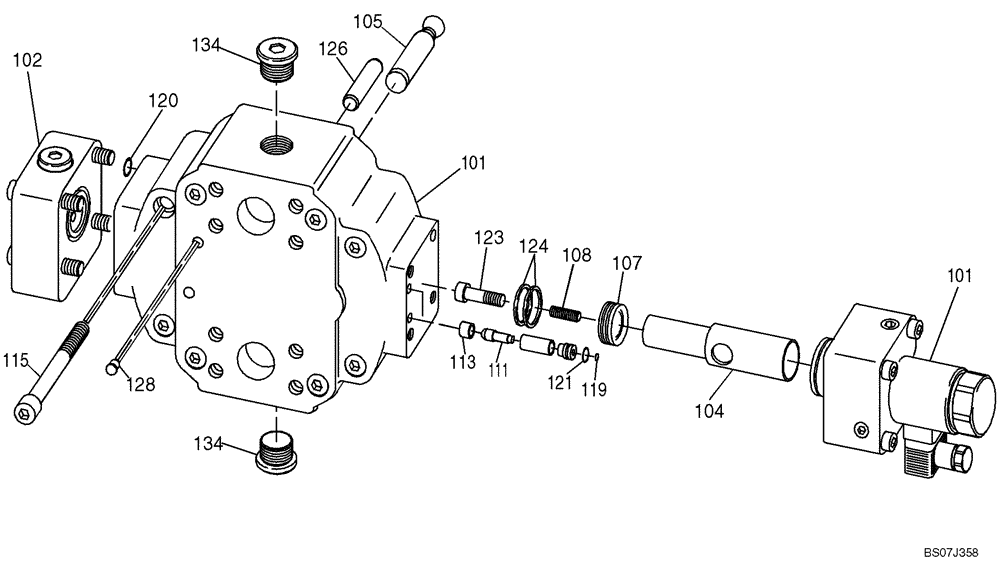 Схема запчастей Case 21D - (22.126[2988376000]) - REGULATION HYDRAULIC MOTOR (35) - HYDRAULIC SYSTEMS