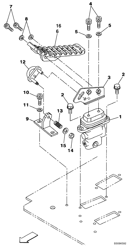 Схема запчастей Case CX210BNLC - (09-10) - SERVICE VALVE CONTROL - RIGHT HAND (09) - CHASSIS/ATTACHMENTS