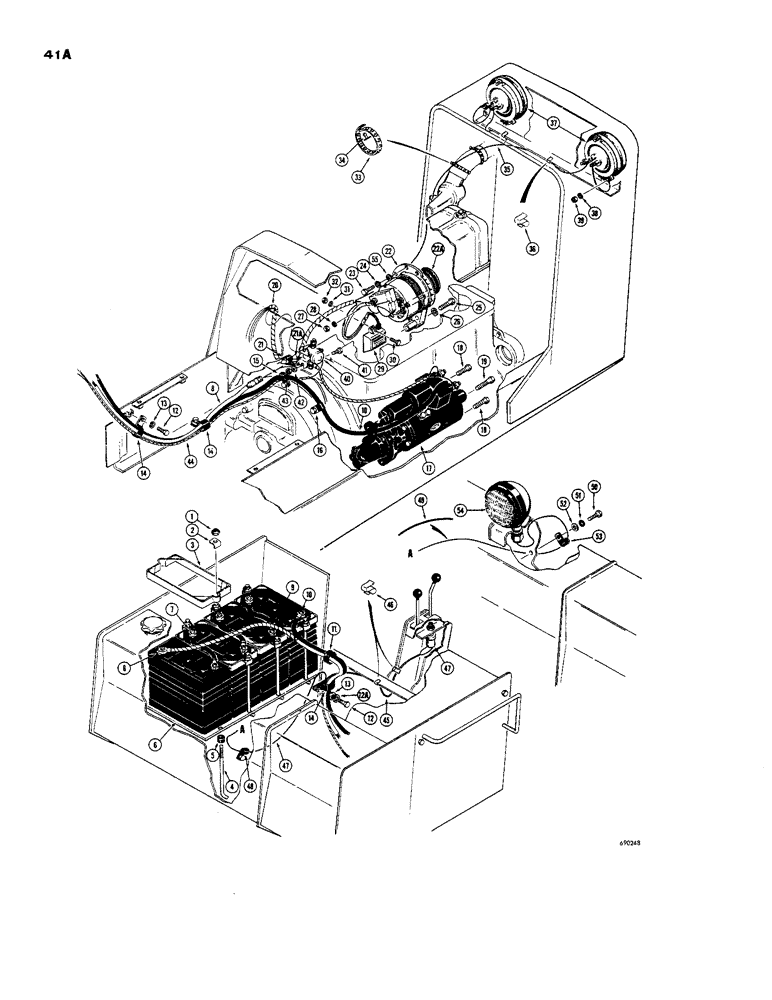 Схема запчастей Case 850 - (041A) - ELECTRICAL SYSTEM (06) - ELECTRICAL SYSTEMS