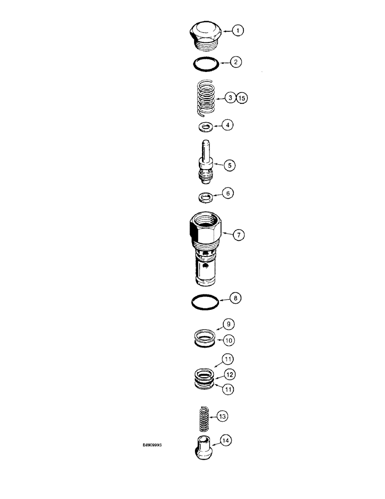 Схема запчастей Case 580L - (8-118) - THREE-POINT HITCH CONTROL VALVE, LIFT AND AUXILIARY SECTION CIRCUIT RELIEF VALVES (08) - HYDRAULICS
