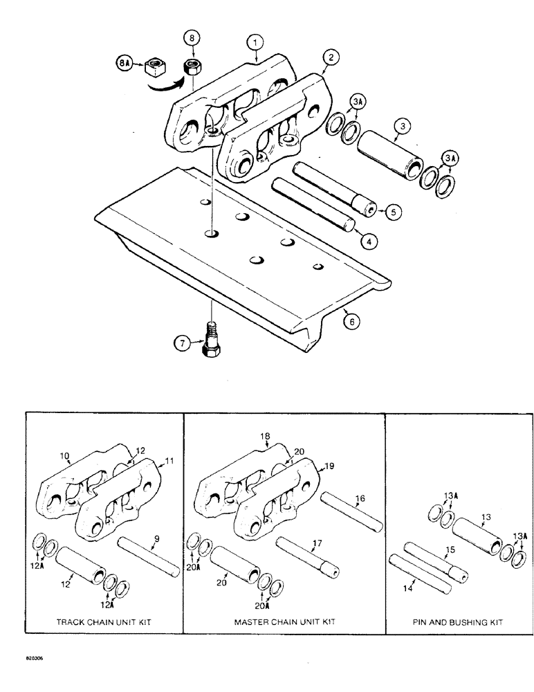 Схема запчастей Case 475 - (186) - TRACK CHAINS (48) - TRACKS & TRACK SUSPENSION