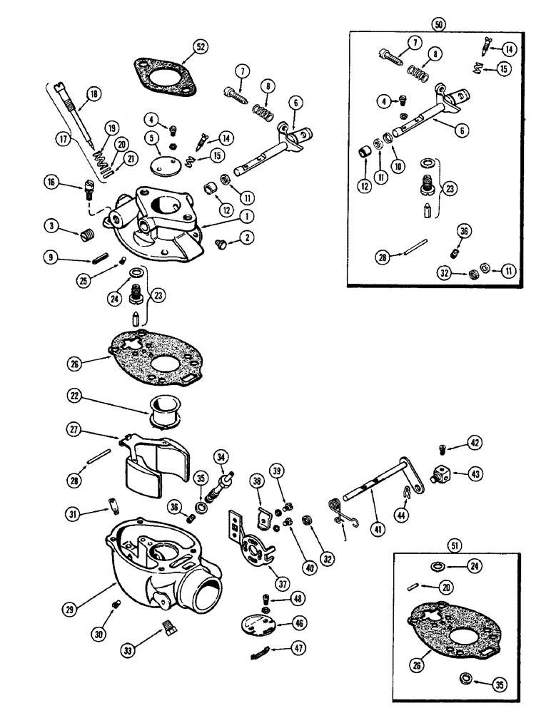 Схема запчастей Case W5 - (040) - A43330 CARBURETOR (03) - FUEL SYSTEM
