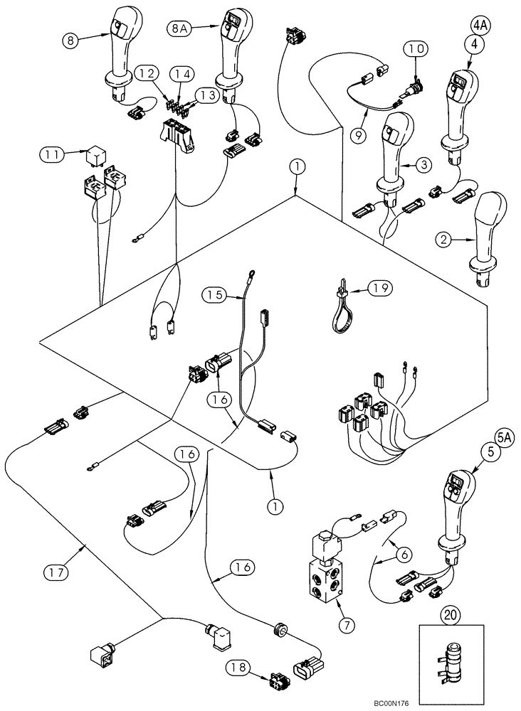 Схема запчастей Case 90XT - (04-08) - HARNESS - CHASSIS OPTIONS (04) - ELECTRICAL SYSTEMS