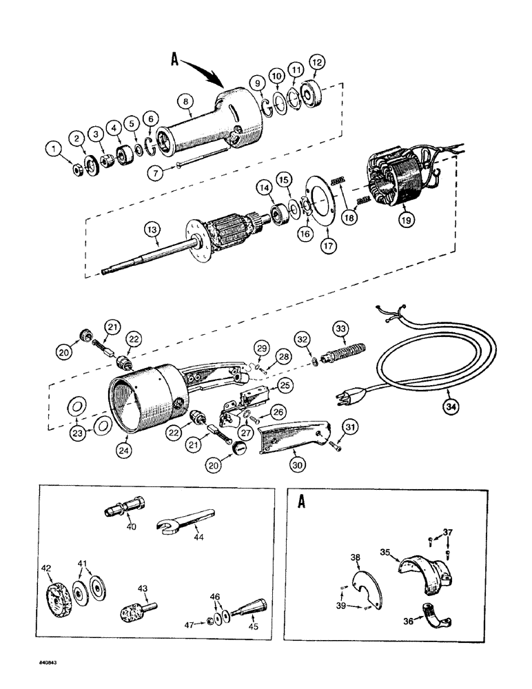 Схема запчастей Case 1187 - (338) - ROTARY CUTTER TOOL GRINDER (05) - UPPERSTRUCTURE CHASSIS