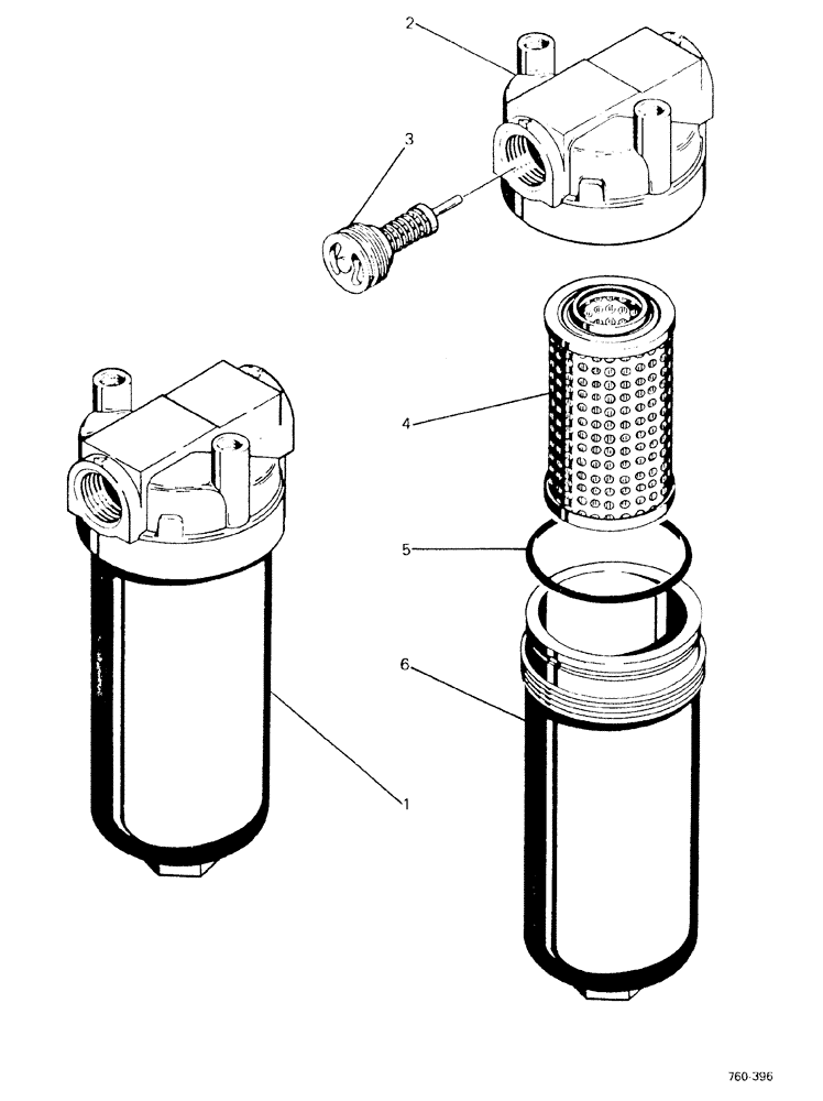 Схема запчастей Case 580F - (208) - HYDRAULIC OIL FILTER (35) - HYDRAULIC SYSTEMS