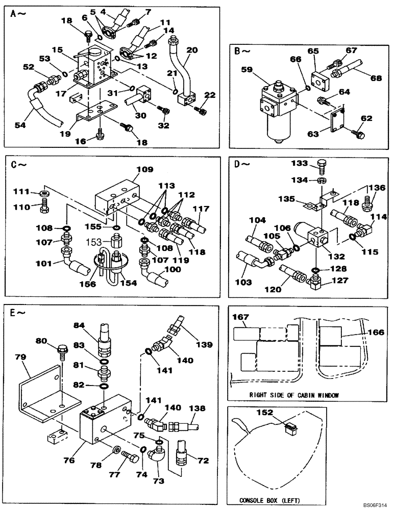 Схема запчастей Case CX160 - (08-51C) - HYDRAULICS, AUXILIARY - MULTI-PURPOSE + 3 WAY VALVE, TRIGGER ACTIVATED (DAC0716849 - ) (08) - HYDRAULICS