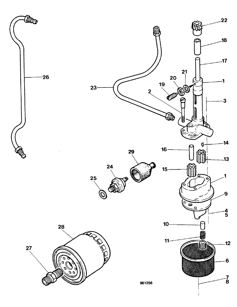 Схема запчастей Case 580G - (30) - ENGINE - OIL PUMP AND OIL FILTER (10) - ENGINE