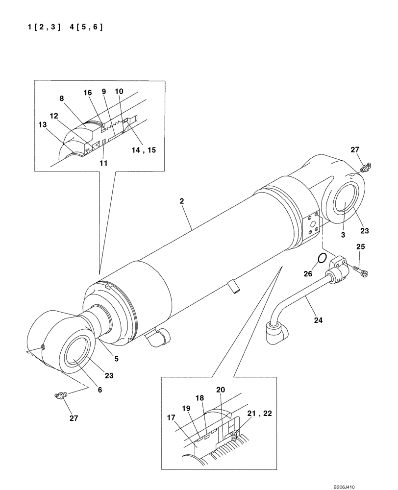 Схема запчастей Case CX135SR - (08-105A) - CYLINDER ASSY, OFFSET BOOM (08) - HYDRAULICS