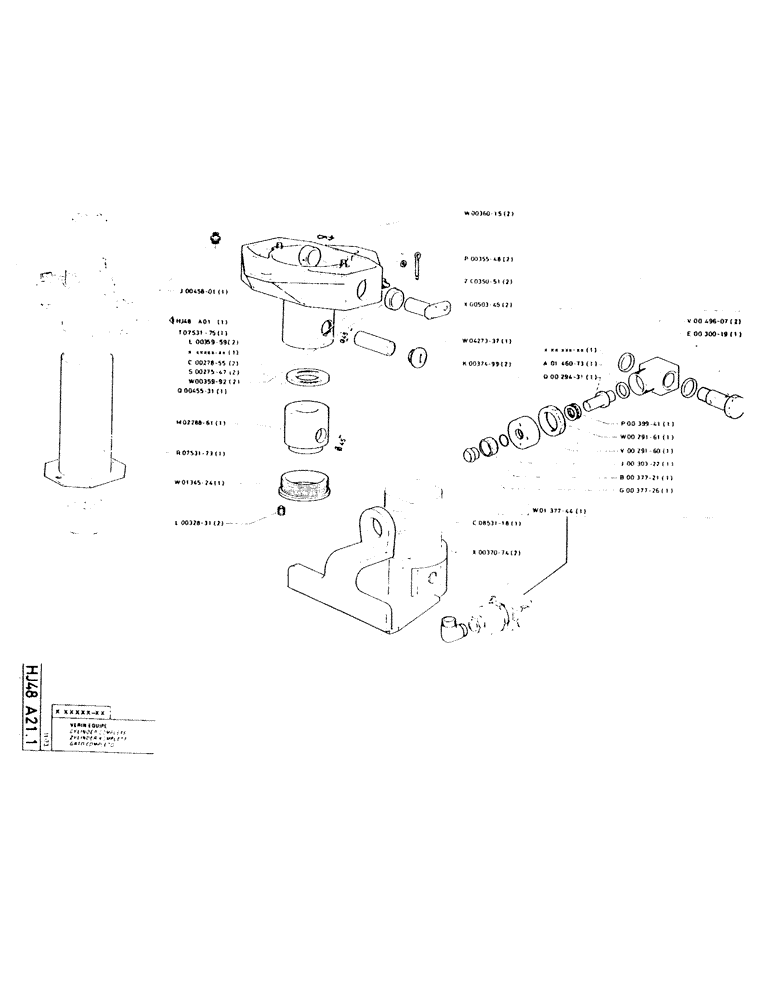 Схема запчастей Case GCK120 - (078) - CYLINDER COMPLETE 
