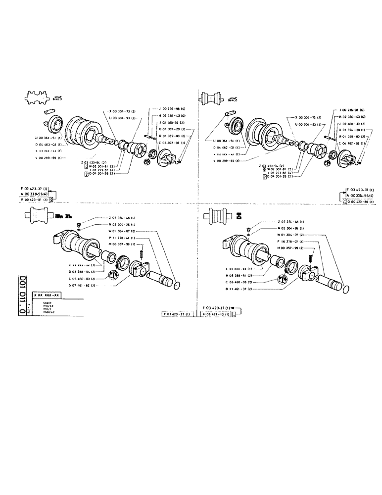 Схема запчастей Case TC45 - (048) - ROLLER 
