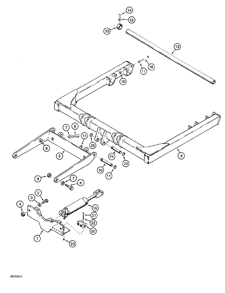 Схема запчастей Case 760 - (09-136) - REEL CARRIER (89) - TOOLS