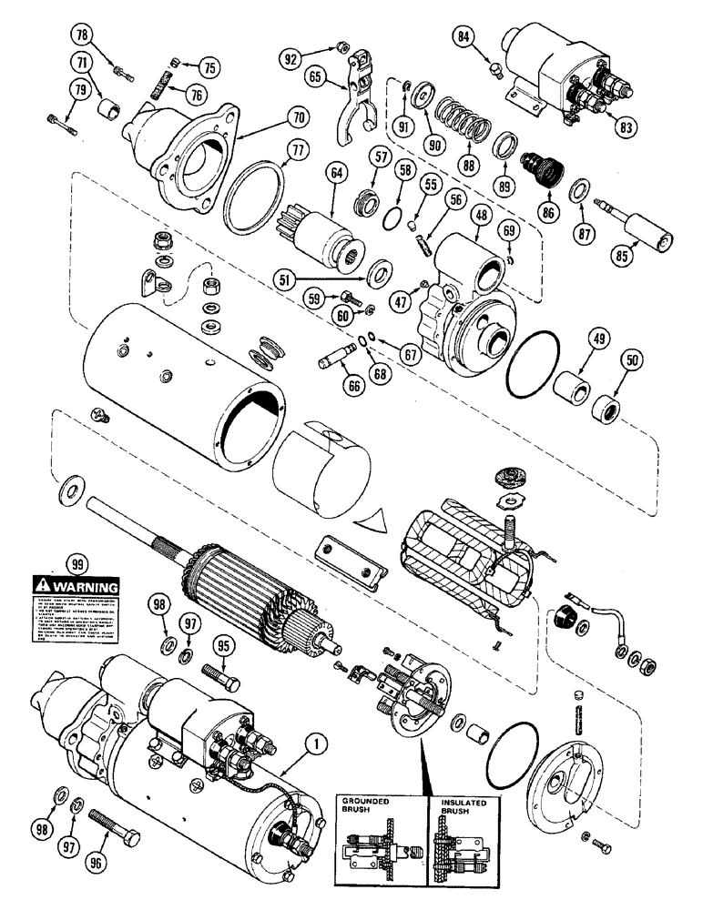 Схема запчастей Case W36 - (3-96) - R45968 STARTER (03) - FUEL SYSTEM