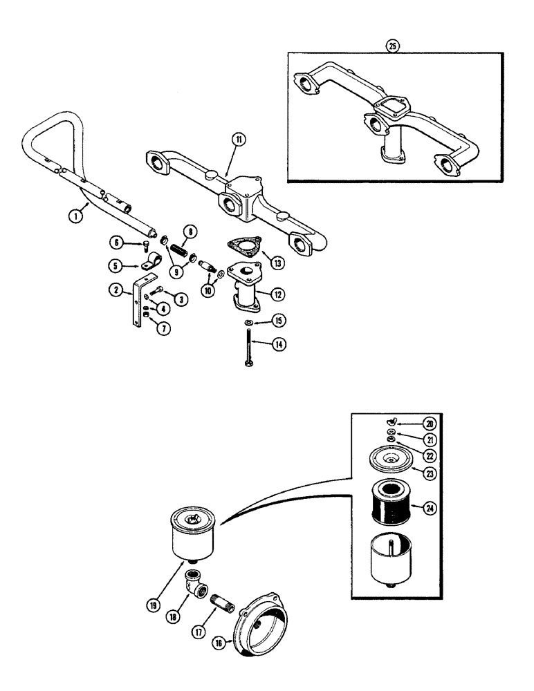 Схема запчастей Case W8B - (039A) - CRANKCASE VENT ATTACHMENT, SPARK IGNITION ENGINE (01) - ENGINE