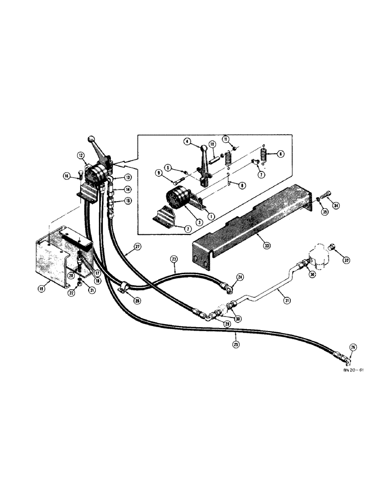 Схема запчастей Case 320 - (222[1]) - C-12 WINCH HYDRAULIC CONTROLS (18) - ATTACHMENT ACCESSORIES
