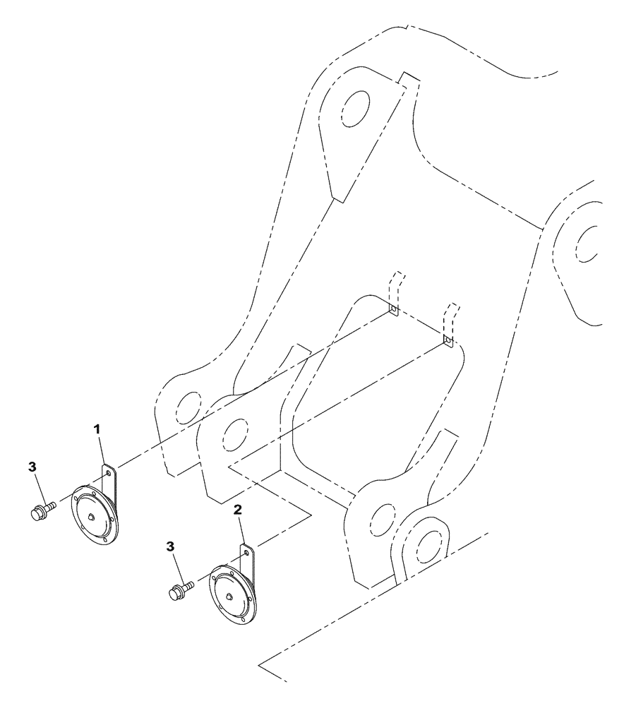 Схема запчастей Case CX210C LR - (55.408.02) - HORN (55) - ELECTRICAL SYSTEMS