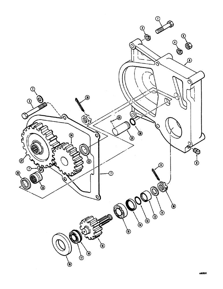 Схема запчастей Case 300 - (162) - WINCH ADAPTER PARTS (LATE PRODUCTION), GEARMATIC WINCH (18) - ATTACHMENT ACCESSORIES