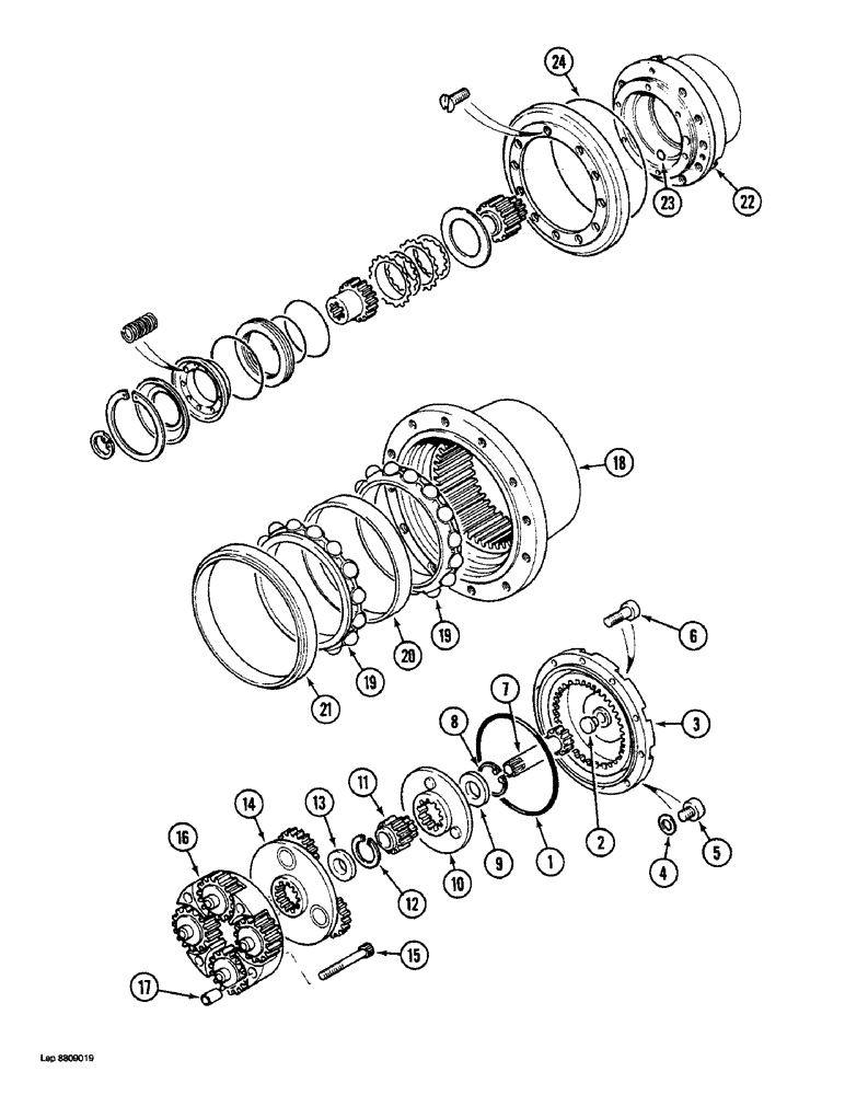 Схема запчастей Case 1088 - (6-11A) - FINAL DRIVE TRANSMISSION, P.I.N. FROM XXXXX AND AFTER, P.I.N FROM XXXXXX AND AFTER (06) - POWER TRAIN