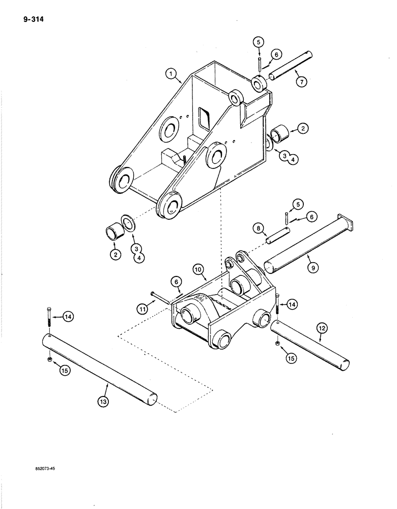 Схема запчастей Case 1080B - (9-314) - WRIST-O-TWIST (09) - CHASSIS