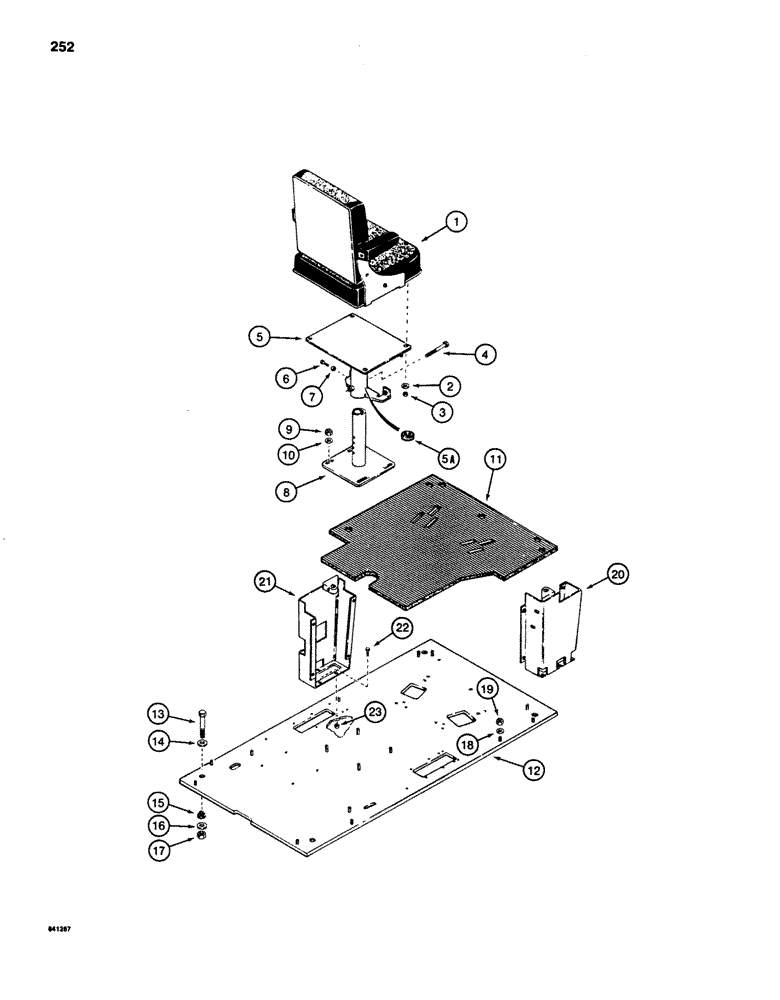 Схема запчастей Case 880D - (252) - SEAT, SEAT MOUNTING, AND FLOOR PLATE (05) - UPPERSTRUCTURE CHASSIS