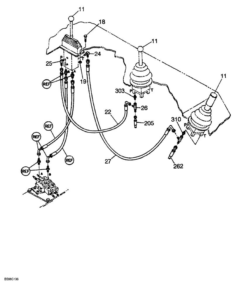 Схема запчастей Case 689G - (08-28) - AUXILIARY HYDRAULICS (08) - HYDRAULICS