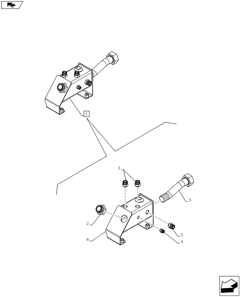 Схема запчастей Case 821F - (35.180.01) - HYDRAULIC RETURN MANIFOLD 821F (35) - HYDRAULIC SYSTEMS