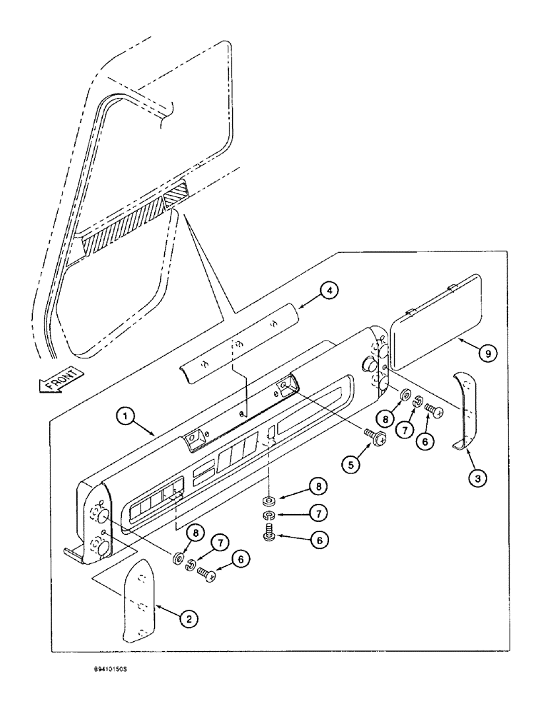 Схема запчастей Case 9040B - (4-28) - INSTRUMENT CLUSTER AND MOUNTING (04) - ELECTRICAL SYSTEMS