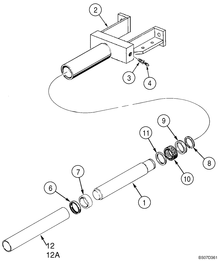 Схема запчастей Case 750K - (05-05) - TRACK ADJUSTER (11) - TRACKS/STEERING
