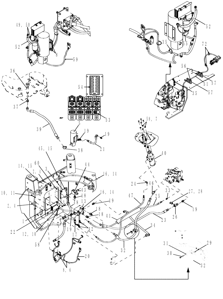 Схема запчастей Case 621E - (05-08) - STEERING - HYDRAULICS - AUXILIARY (05) - STEERING