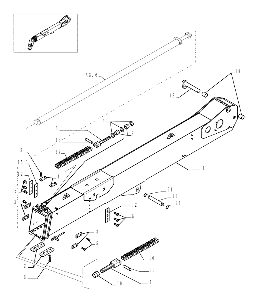 Схема запчастей Case TX945 - (9.80092B[01]) - TELESCOPIC ARM FOR 4 FUNCTIONS (45 FEET) - OPTIONAL CODE 749027241 (83) - TELESCOPIC SINGLE ARM