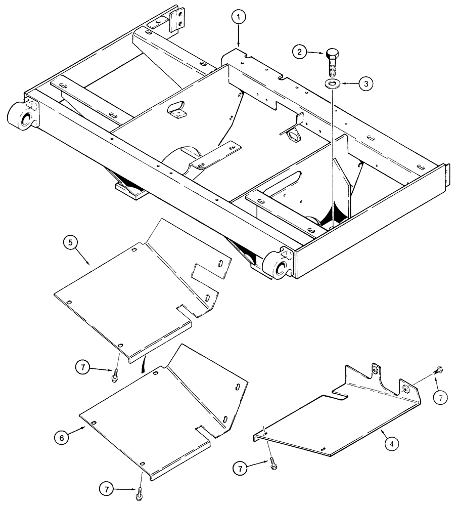 Схема запчастей Case 855E - (9-026) - SEAT AND TANK FRAME (09) - CHASSIS/ATTACHMENTS
