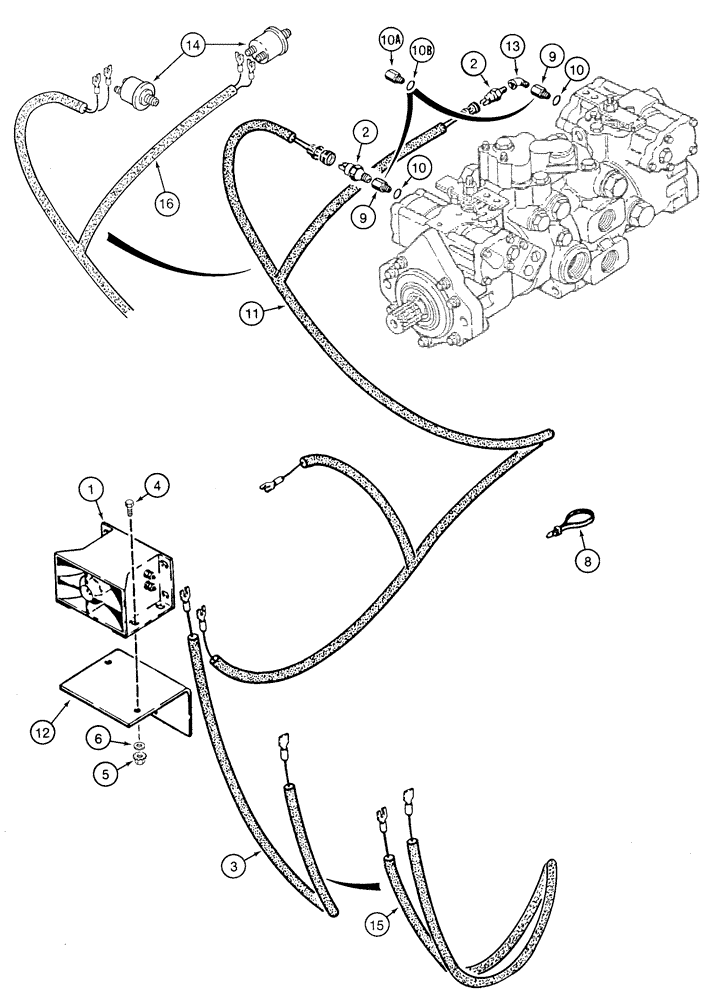 Схема запчастей Case 1835C - (4-30) - BACKUP ALARM (04) - ELECTRICAL SYSTEMS
