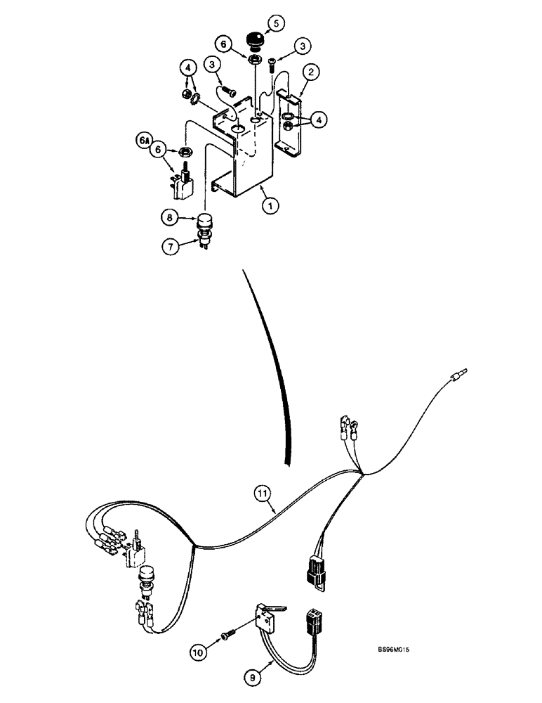 Схема запчастей Case 1825B - (4-38) - PARKING BRAKE CONTROL AND WIRING, EUROPE (04) - ELECTRICAL SYSTEMS