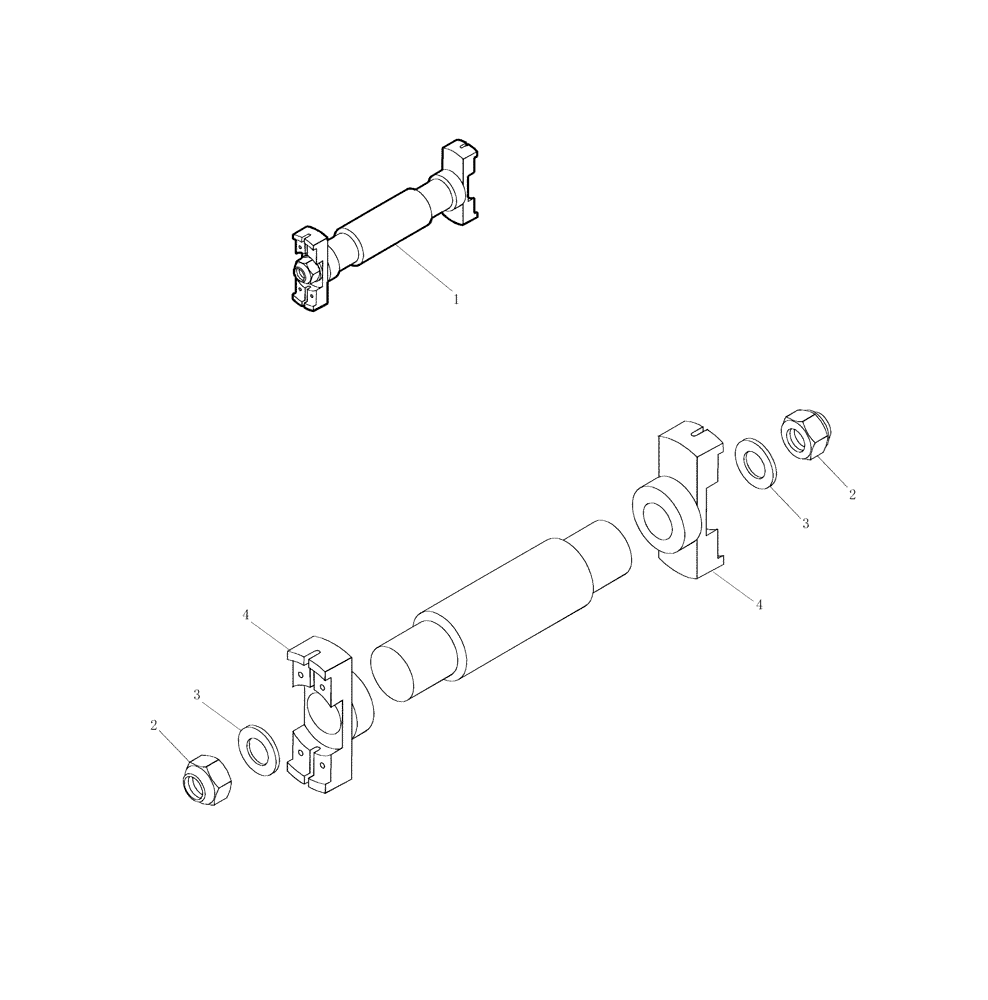 Схема запчастей Case 325 - (1.255A[02]) - DRIVE SHAFTS (03) - Converter / Transmission