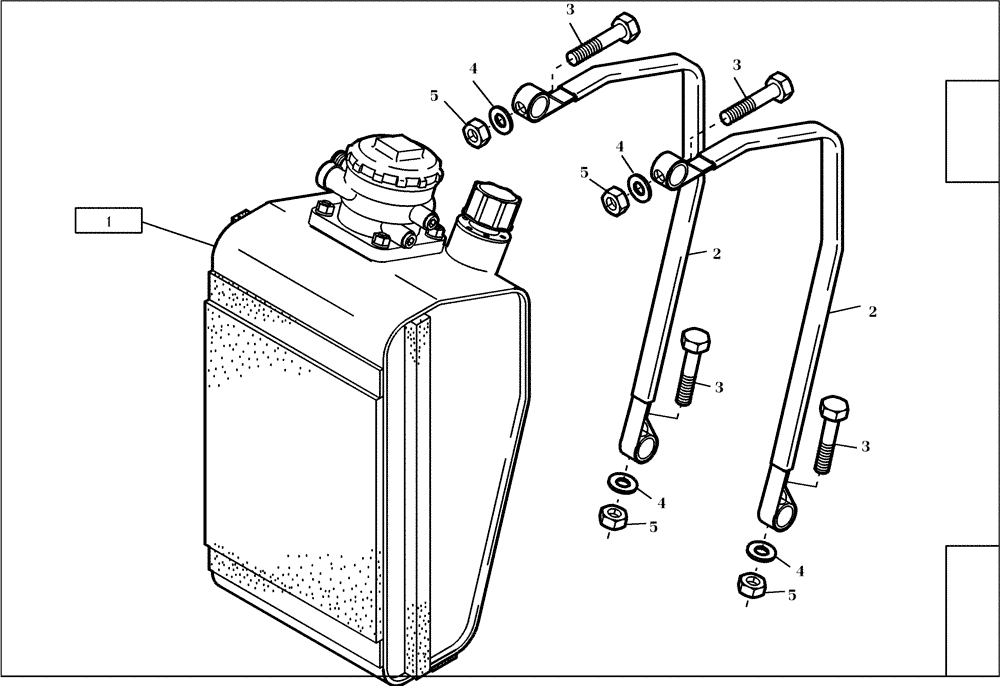 Схема запчастей Case 321D - (10.100[001]) - HYDRAULIC OIL RES. INSTALLATION (S/N 591052-UP) No Description