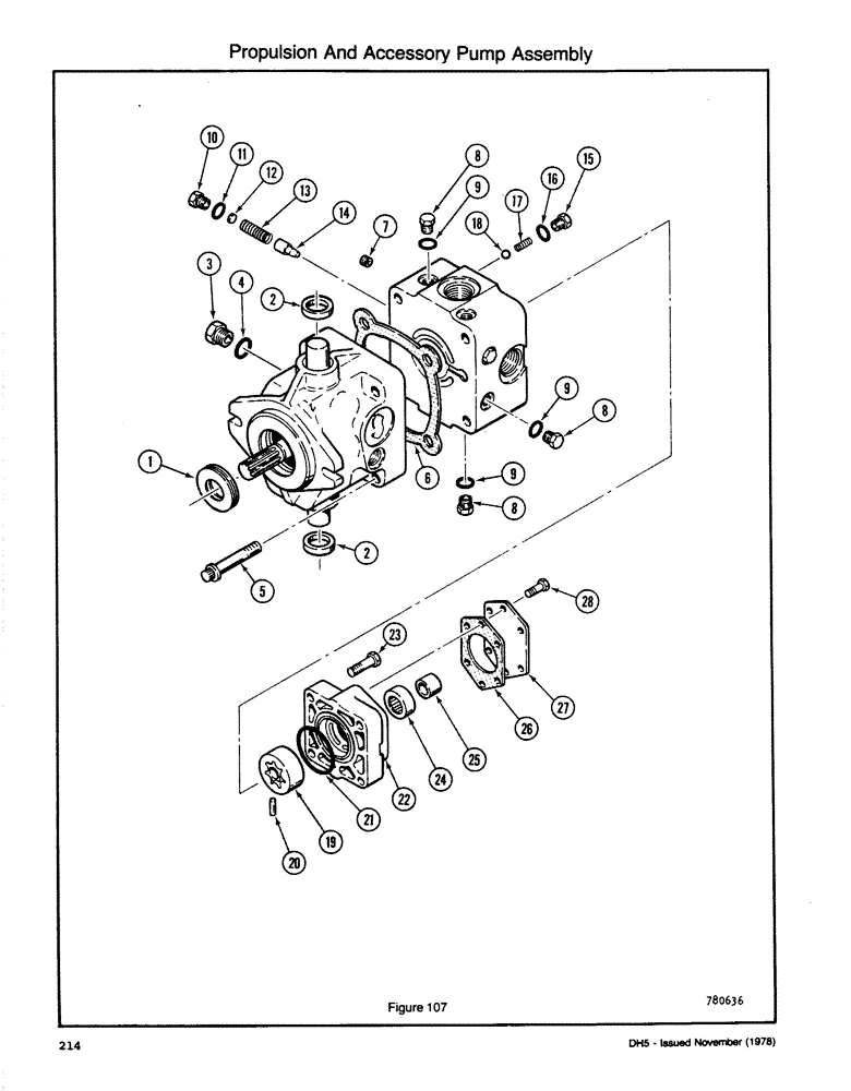 Схема запчастей Case DH5 - (214) - PROPULSION AND ACCESSORY PUMP ASSEMBLY (89) - TOOLS