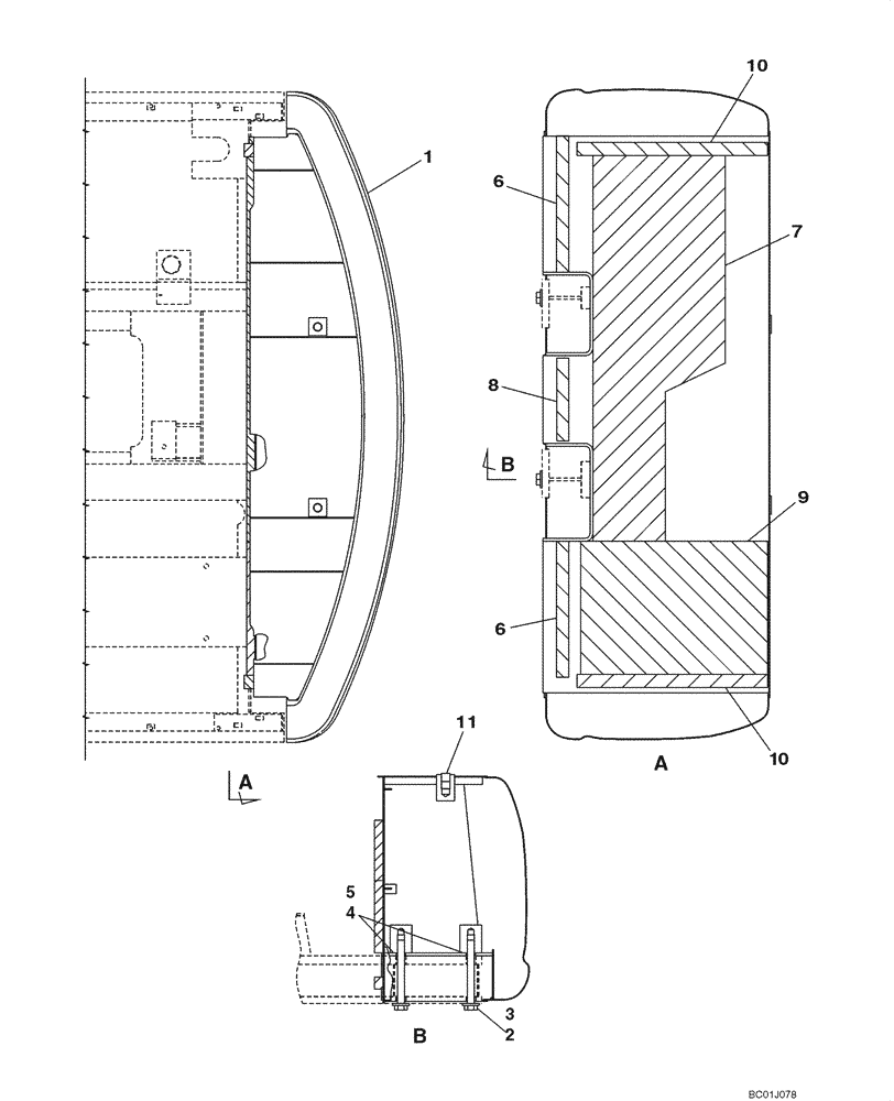 Схема запчастей Case CX290 - (09-04) - COUNTERWEIGHT - SOUNDPROOTING (09) - CHASSIS